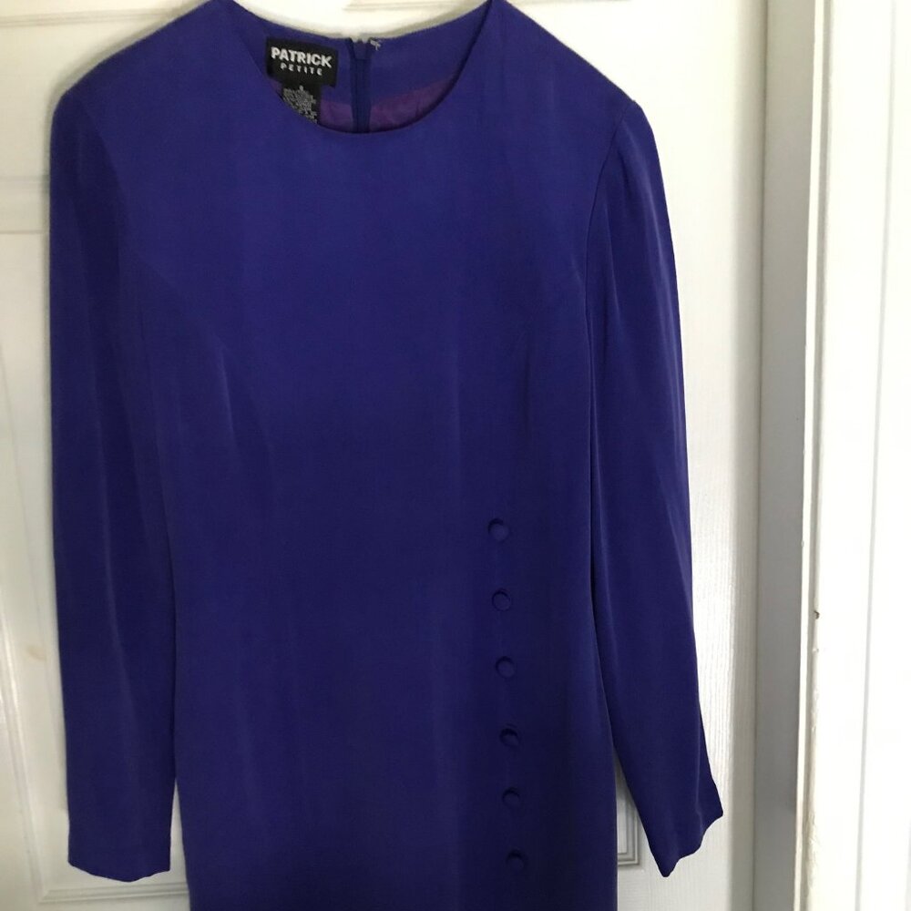 Patrick Collection Silk Longsleeve Short Dress